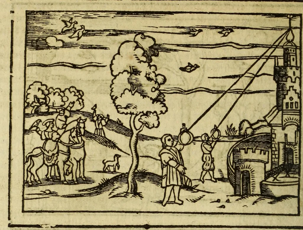 An illustration from Cosmographie, ou Description des quatre parties du monde, contenant la situation, diuision, & estendue de chascune region & prouince d'icelles,, 1581, leaf 240