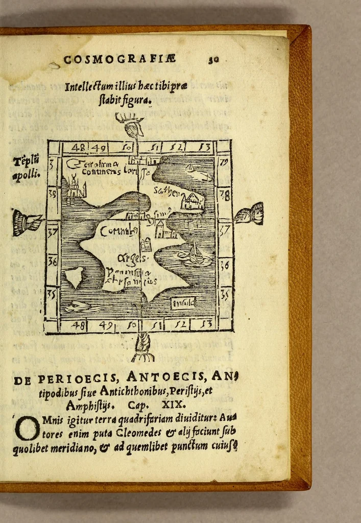 An illustration from Cosmographiæ introductio : cum quibusdam geometriæ ac astronomiæ principijs ad eam rem necessarijs, 1537, leaf 65
