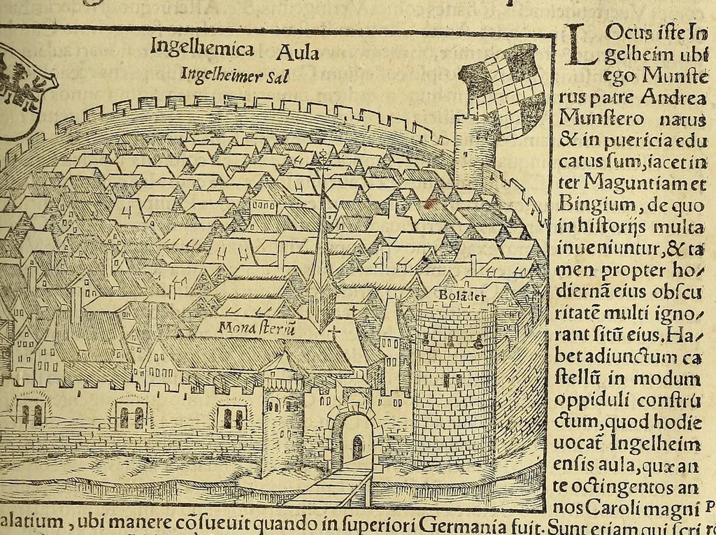 An illustration from Cosmographiæ uniuersalis lib. VI. in quibus iuxta certioris fidei scriptorum traditionem describuntur, omnium habitabilis orbis partium situs, propriæq[ue] dotes. regionum topographicæ effigies ..., 1554, leaf 587