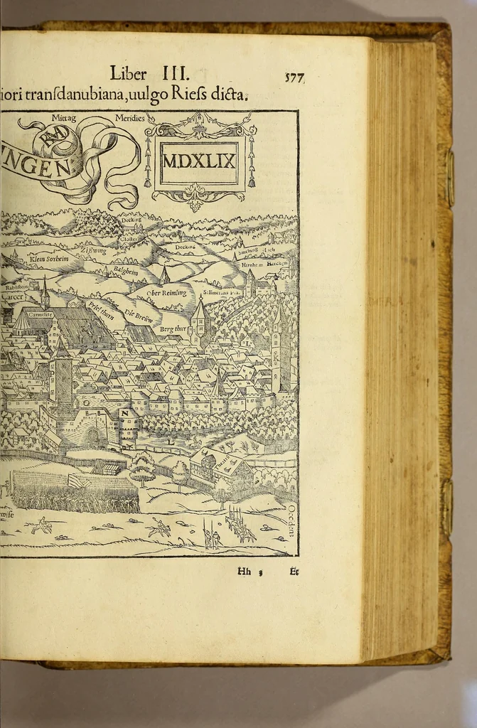 An illustration from Cosmographiæ uniuersalis lib. VI. in quibus iuxta certioris fidei scriptorum traditionem describuntur, omnium habitabilis orbis partium situs, propriæq[ue] dotes. regionum topographicæ effigies ..., 1554, leaf 673
