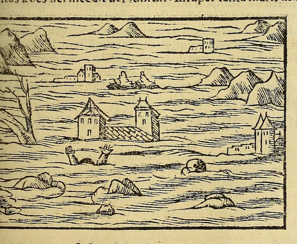 An illustration from Cosmographiæ uniuersalis lib. VI. in quibus iuxta certioris fidei scriptorum traditionem describuntur, omnium habitabilis orbis partium situs, propriæq[ue] dotes. regionum topographicæ effigies ..., 1554, leaf 853