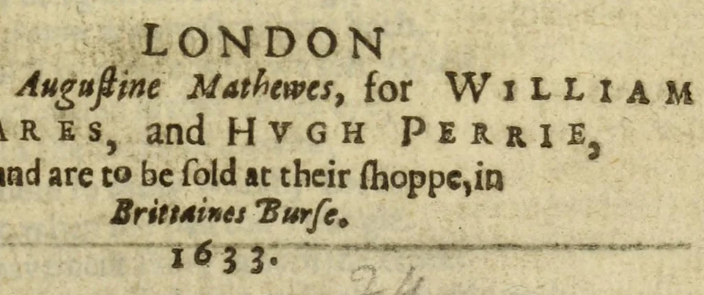 An illustration from The costlie whore : a comicall historie, acted by the Companie of the Revels., 1633, leaf 7