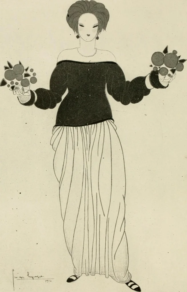 An illustration from Costume design and illustration, 1918, leaf 101