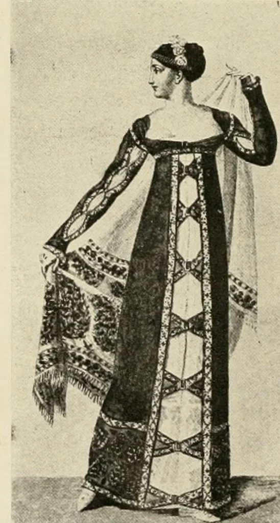 An illustration from Costume design and illustration, 1918, leaf 141