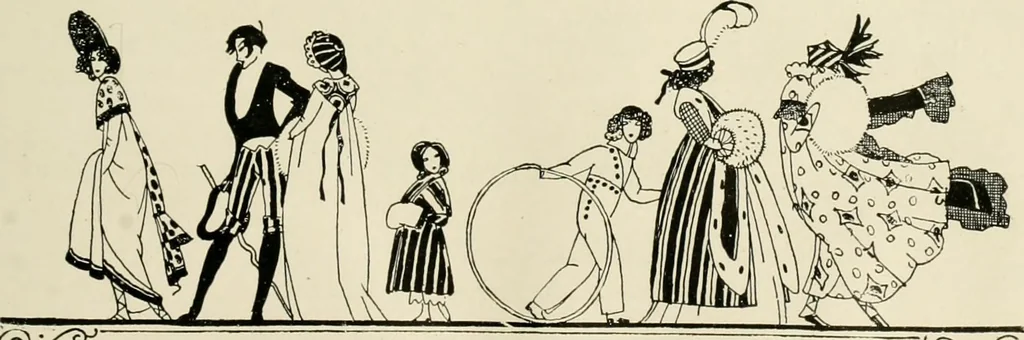 An illustration from Costume design and illustration, 1918, leaf 92