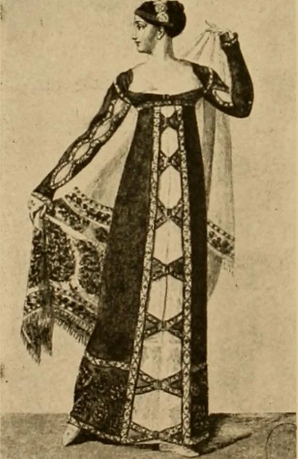 An illustration from Costume design and illustration, 1918, leaf 141