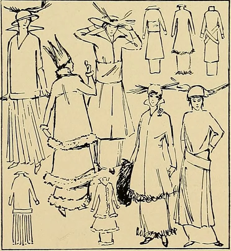 An illustration from Costume design and illustration, 1918, leaf 48