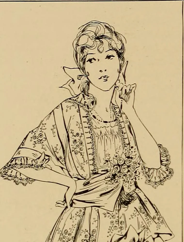 An illustration from Costume design and illustration, 1918, leaf 65