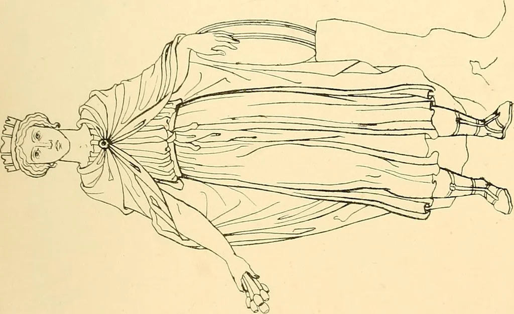 An illustration from The costume of the ancients, 1875, leaf 102