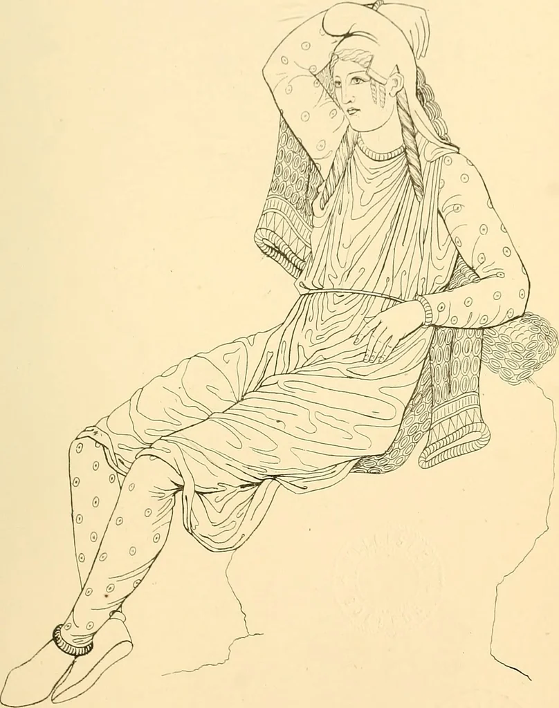 An illustration from The costume of the ancients, 1875, leaf 118