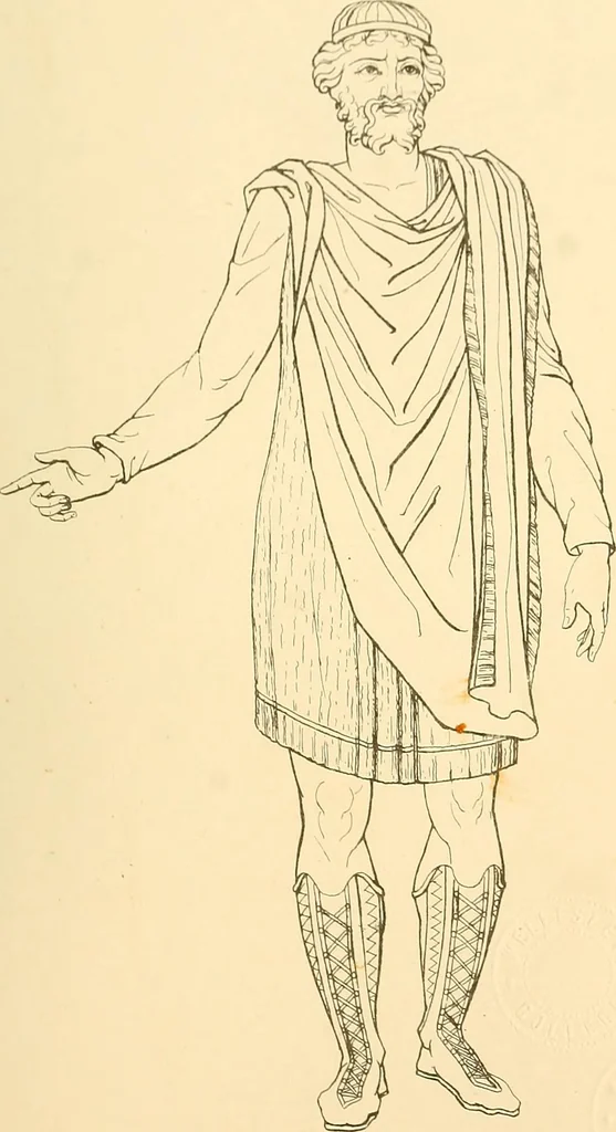 An illustration from The costume of the ancients, 1875, leaf 120