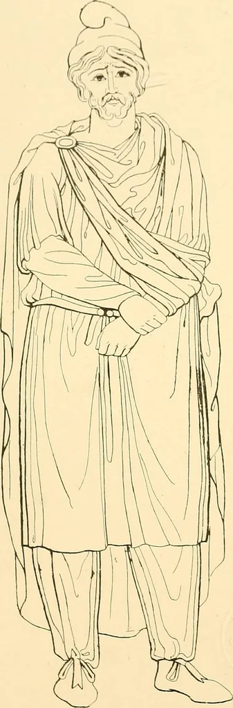An illustration from The costume of the ancients, 1875, leaf 122