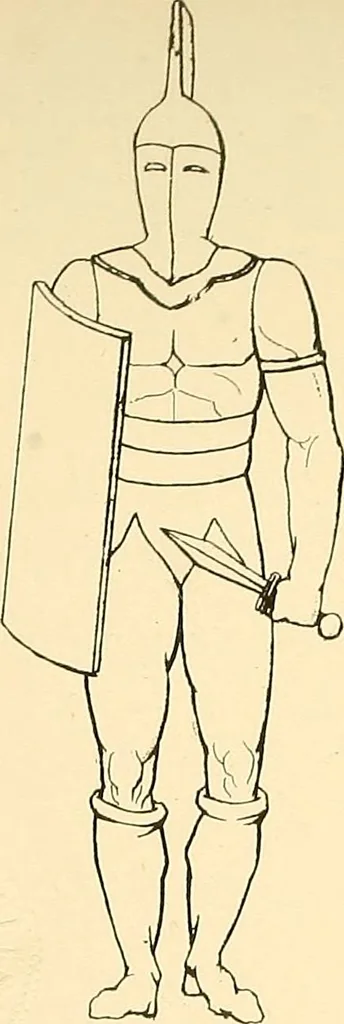 An illustration from The costume of the ancients, 1875, leaf 130