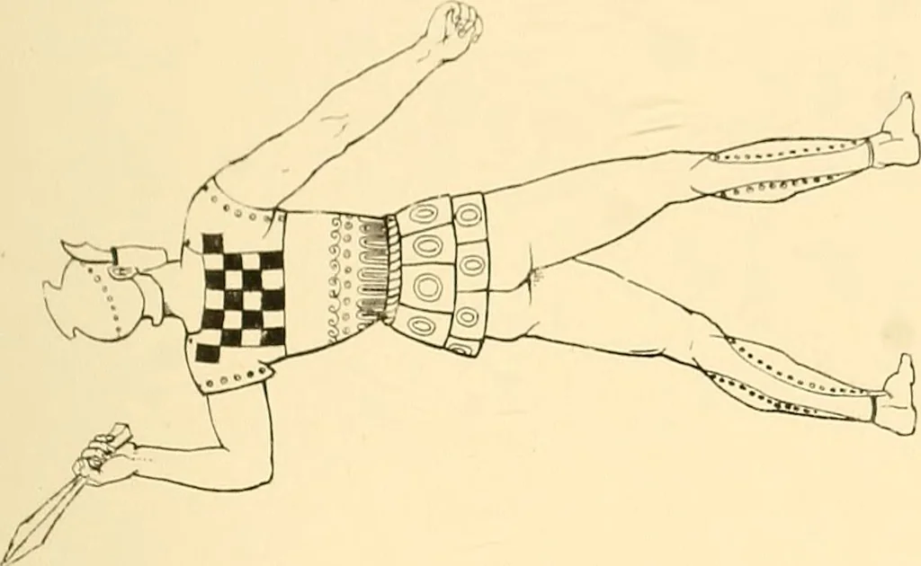 An illustration from The costume of the ancients, 1875, leaf 136
