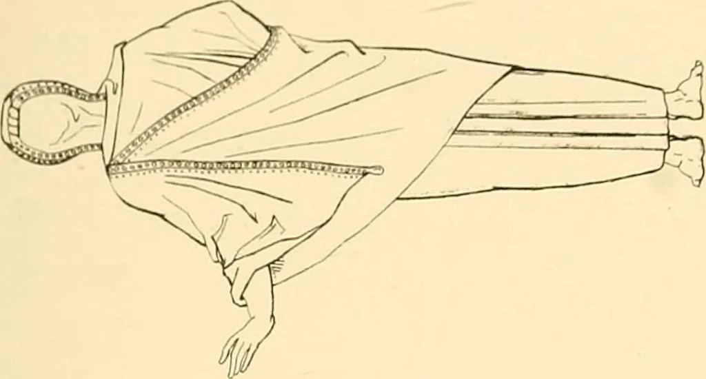 An illustration from The costume of the ancients, 1875, leaf 138