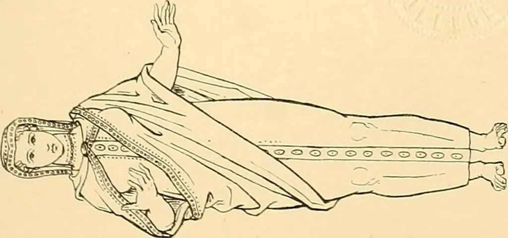 An illustration from The costume of the ancients, 1875, leaf 138
