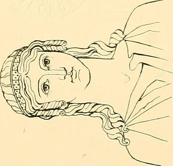 An illustration from The costume of the ancients, 1875, leaf 140