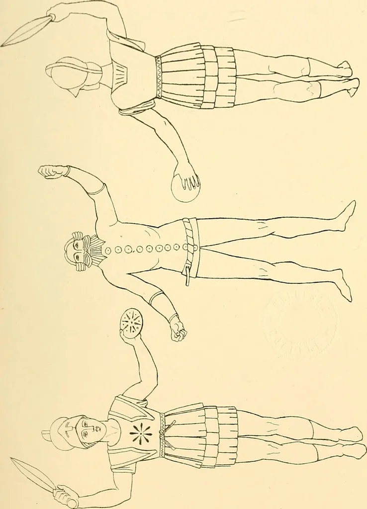 An illustration from The costume of the ancients, 1875, leaf 142
