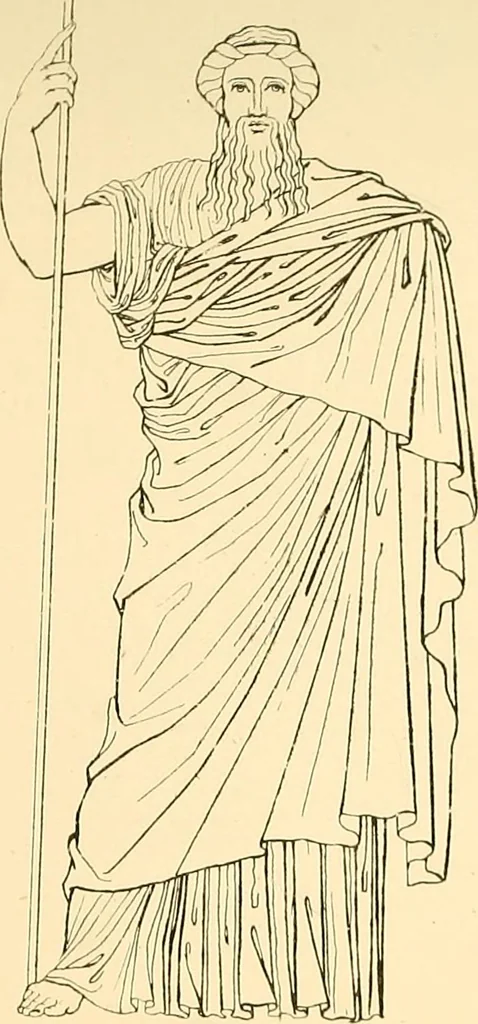 An illustration from The costume of the ancients, 1875, leaf 154