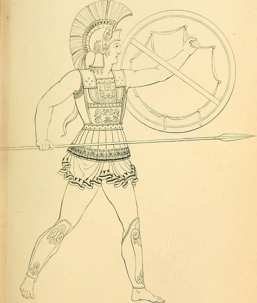 An illustration from The costume of the ancients, 1875, leaf 188