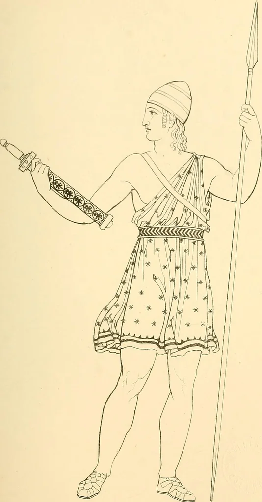 An illustration from The costume of the ancients, 1875, leaf 216