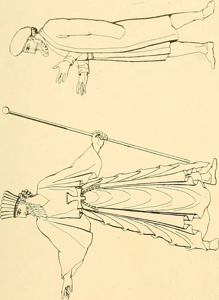 An illustration from The costume of the ancients, 1875, leaf 82
