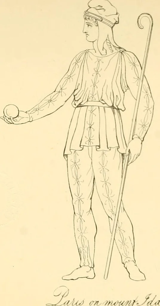 An illustration from The costume of the ancients, 1875, leaf 92