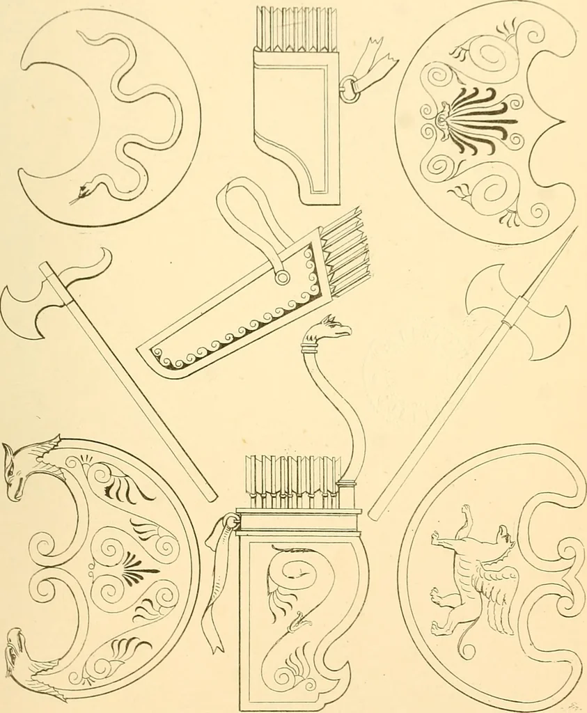 An illustration from The costume of the ancients, 1875, leaf 94