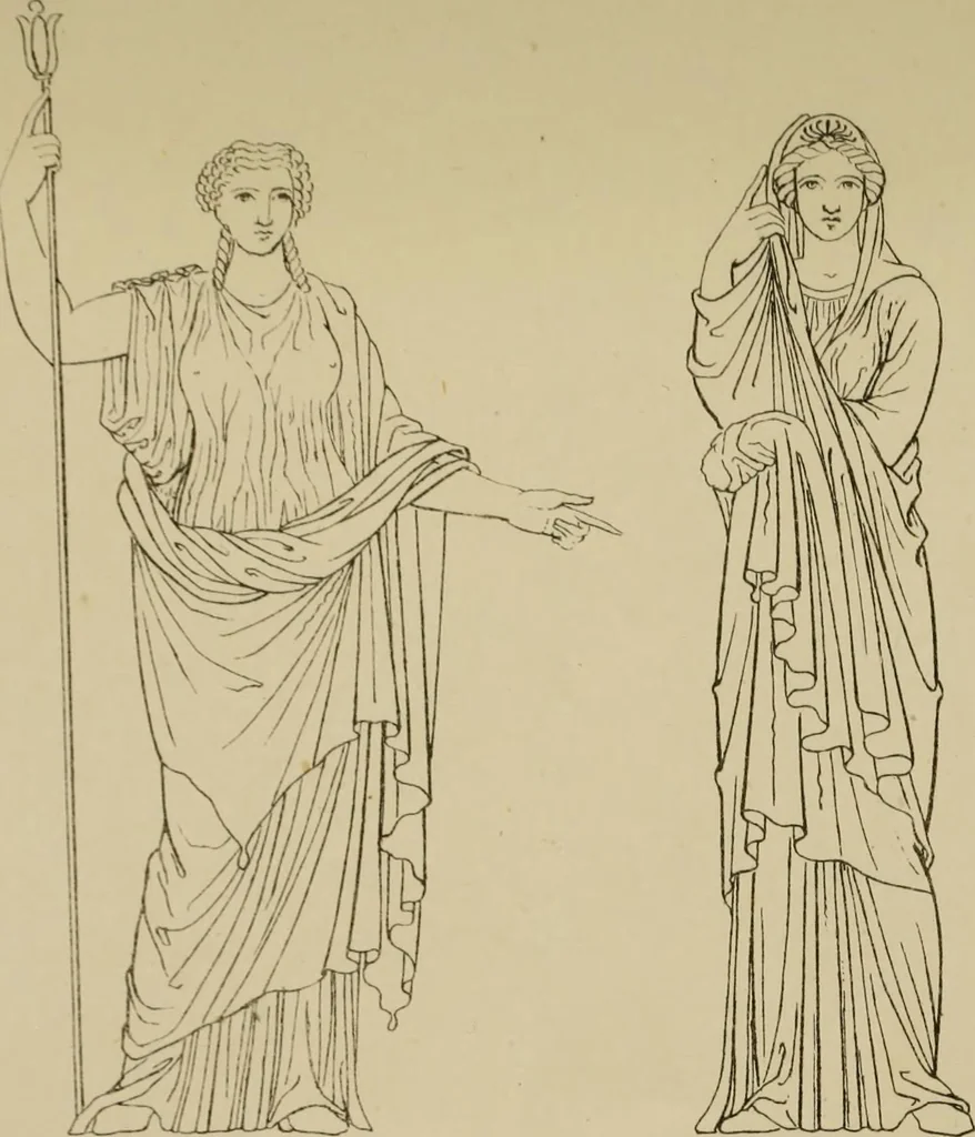 An illustration from The costume of the ancients, 1875, leaf 104