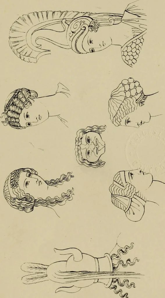 An illustration from The costume of the ancients, 1875, leaf 148