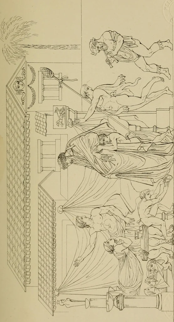 An illustration from The costume of the ancients, 1875, leaf 150