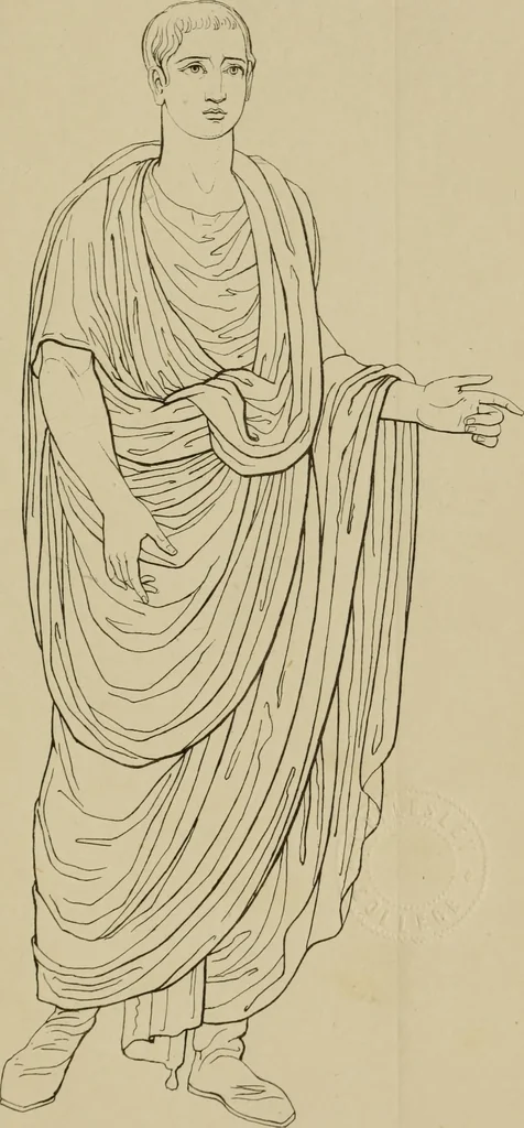 An illustration from The costume of the ancients, 1875, leaf 176