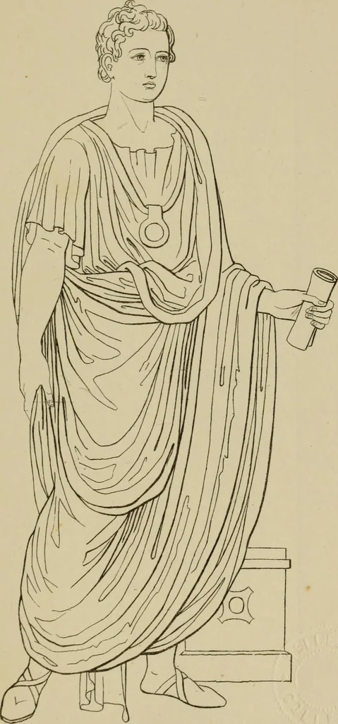 An illustration from The costume of the ancients, 1875, leaf 178
