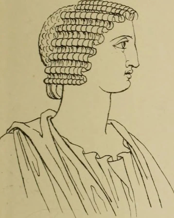 An illustration from The costume of the ancients, 1875, leaf 184