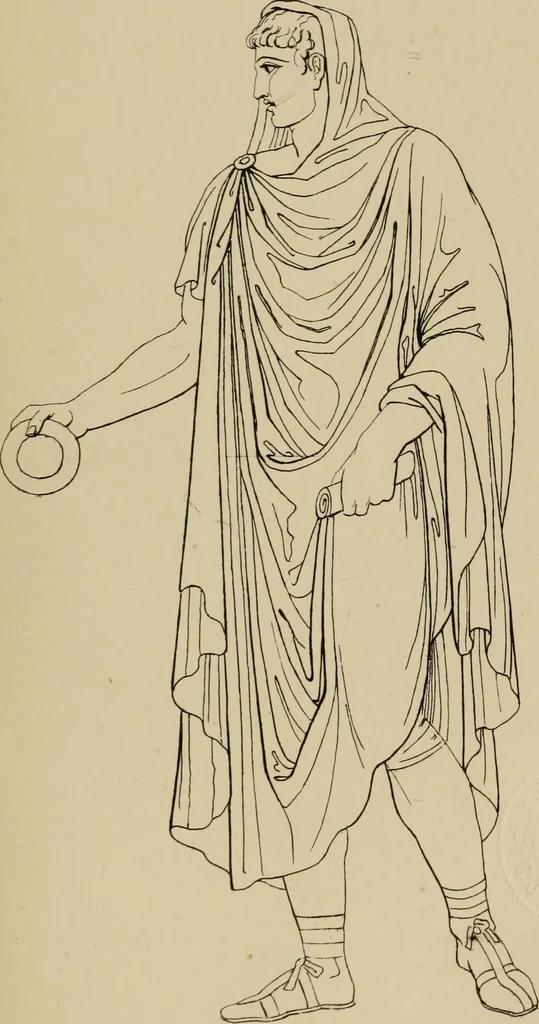 An illustration from The costume of the ancients, 1875, leaf 196