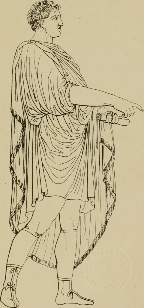 An illustration from The costume of the ancients, 1875, leaf 200