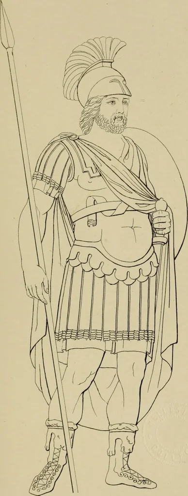 An illustration from The costume of the ancients, 1875, leaf 204