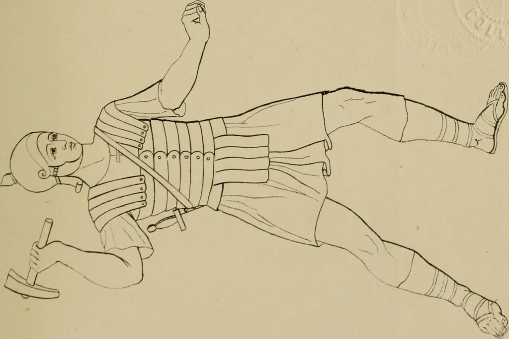 An illustration from The costume of the ancients, 1875, leaf 288
