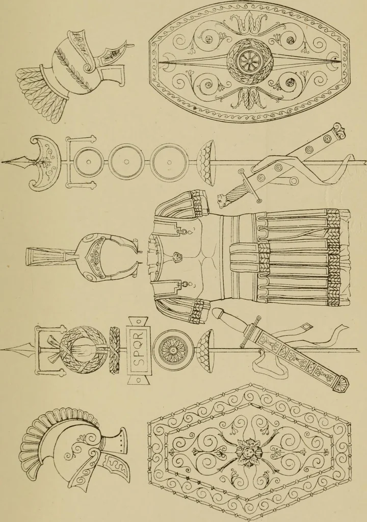 An illustration from The costume of the ancients, 1875, leaf 294