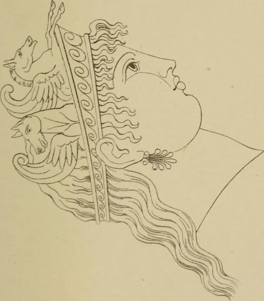 An illustration from The costume of the ancients, 1875, leaf 46