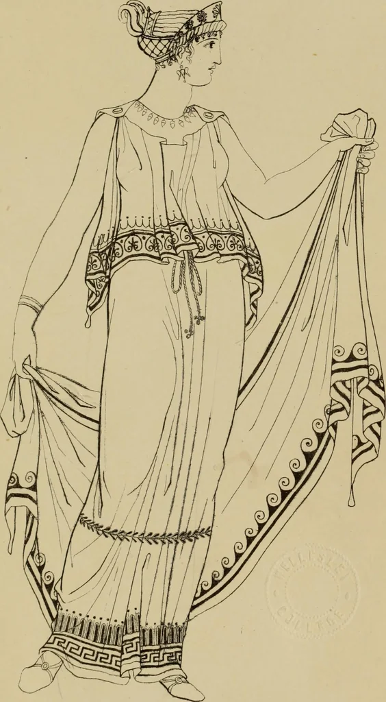 An illustration from The costume of the ancients, 1875, leaf 58