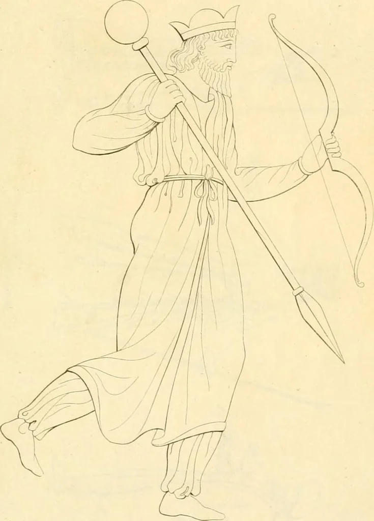 An illustration from Costume of the ancients, 1812, leaf 102