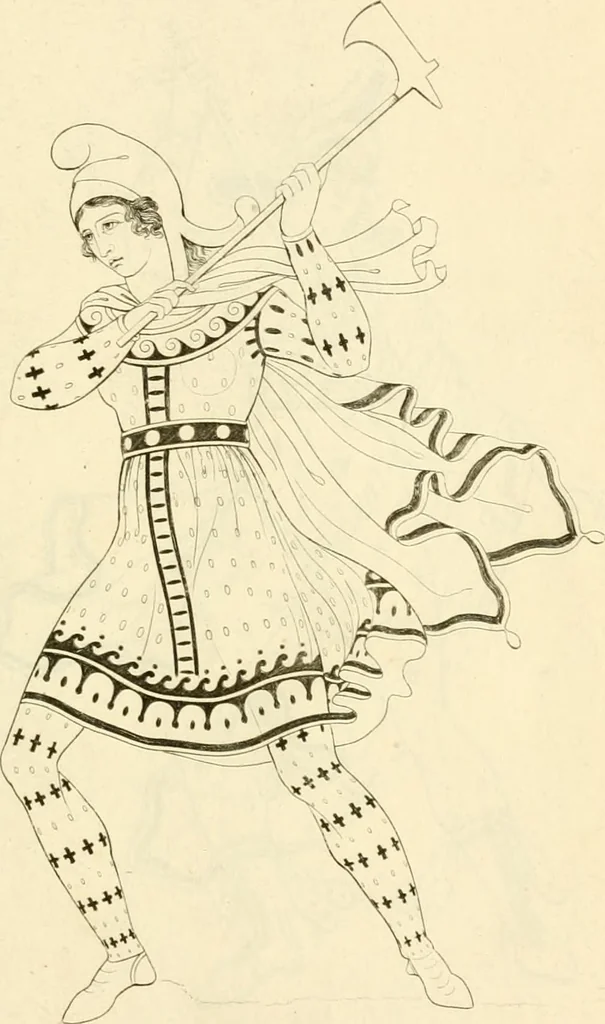An illustration from Costume of the ancients, 1812, leaf 130