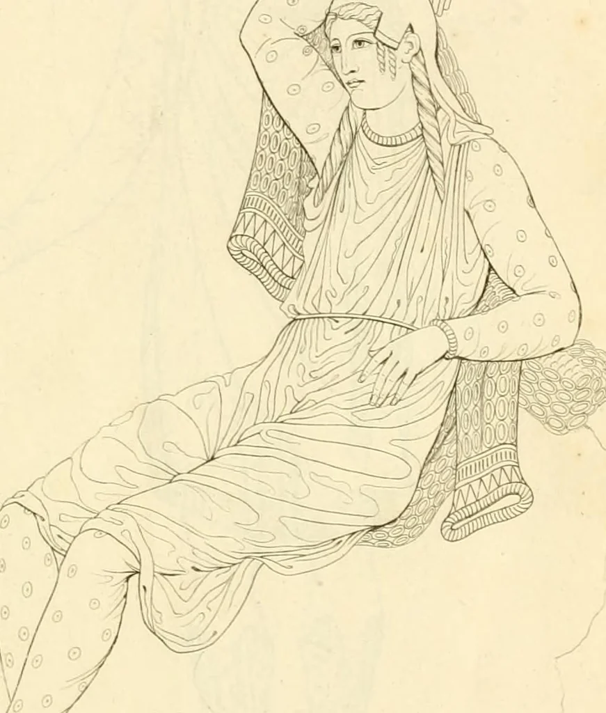 An illustration from Costume of the ancients, 1812, leaf 140