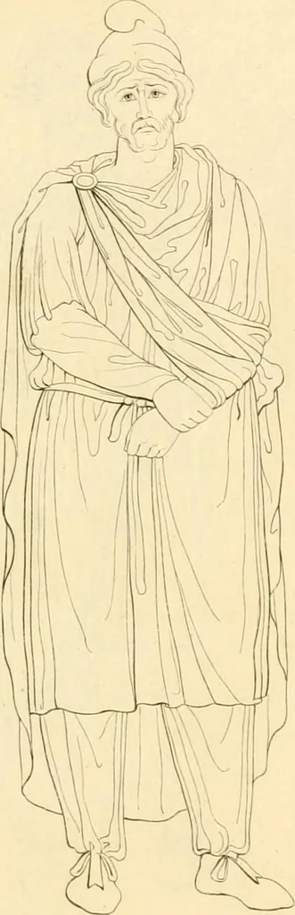 An illustration from Costume of the ancients, 1812, leaf 144