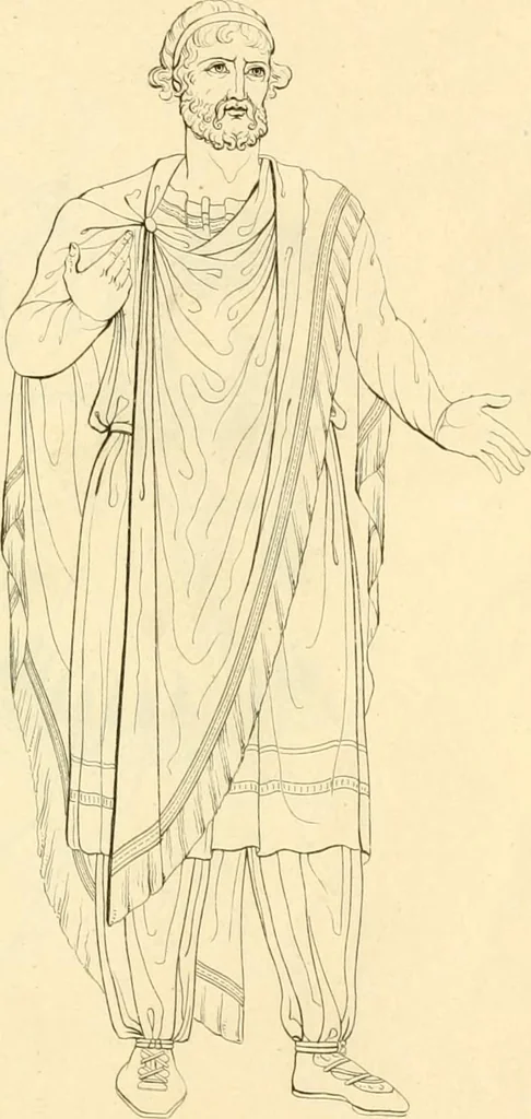 An illustration from Costume of the ancients, 1812, leaf 146