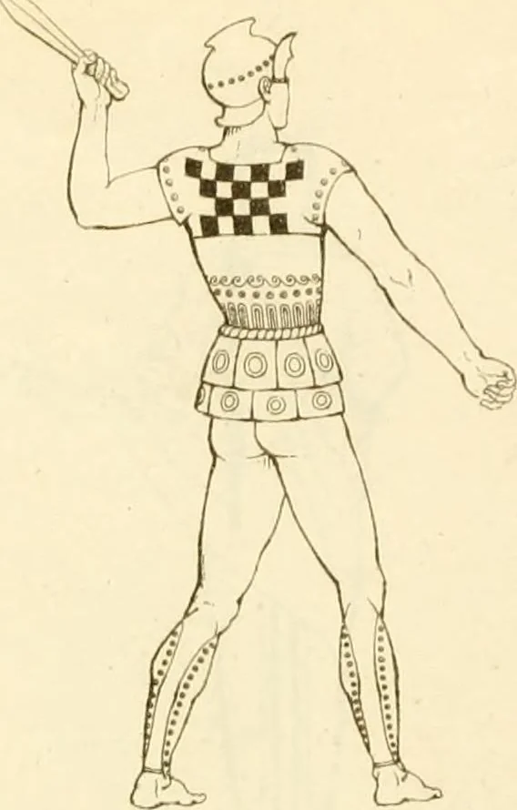An illustration from Costume of the ancients, 1812, leaf 158