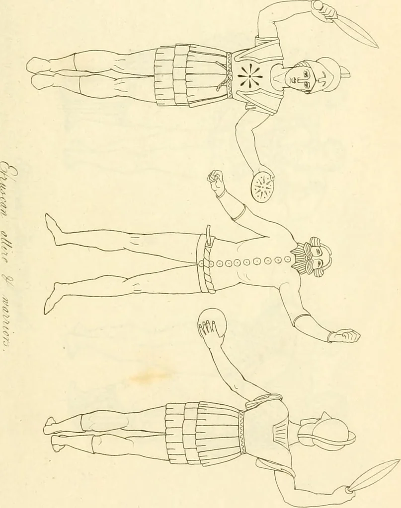 An illustration from Costume of the ancients, 1812, leaf 164
