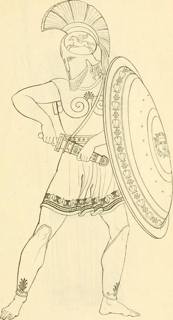 An illustration from Costume of the ancients, 1812, leaf 222