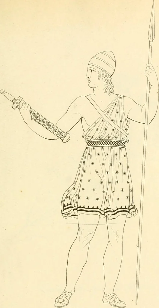 An illustration from Costume of the ancients, 1812, leaf 238
